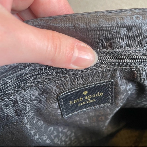 Kate Spade Black Nylon Messenger Bag/Tote/Purse - Picture 10 of 12